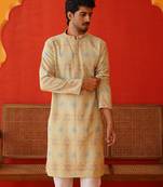 Pista viscose rayon embroidered kurta pyjama set