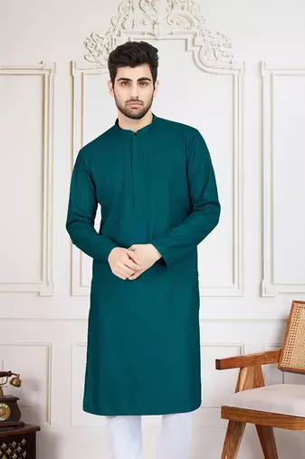 firozi solid chikankari kurta