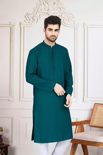 firozi solid chikankari kurta