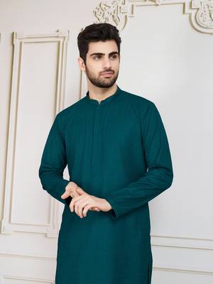 firozi solid chikankari kurta 4