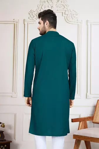 firozi solid chikankari kurta