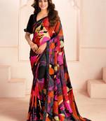Multi georgette elegant designer digital printed saree