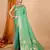 Green woven jari banarasi silk blend saree