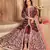 Maroon art silk embroidered pakistani style suit