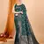 Woven double jari green soft silk blend partywear saree