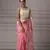 Pink organza gota patti work saree