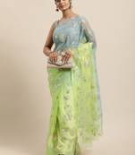 Pista organza gota patti work saree