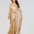 Beige jimmy choo sequin embroidery cut work partywear saree