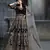 Black velvet resham embroidered anarkali suit