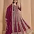 Rani pink embroidery faux georgette anarkali suit