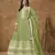 Light green embroidery dolla silk anarkali suit