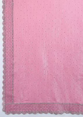 Trendmalls Women's art silk swarovski work with unstitch blouse piece 7
