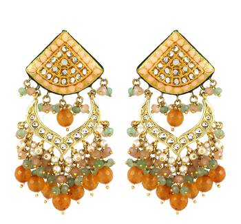 Polki chandbali jhumka earrings 2