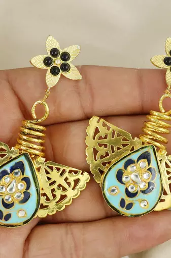 Gold finish vintage  earrings