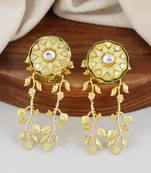 Gold finish statement earrings