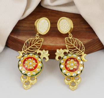 Gold finish designer earrings 1