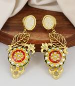 Gold finish designer earrings