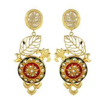 Gold finish designer earrings 2