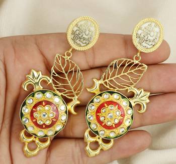Gold finish designer earrings 3