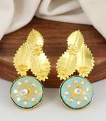 Gold finish vintage style earrings