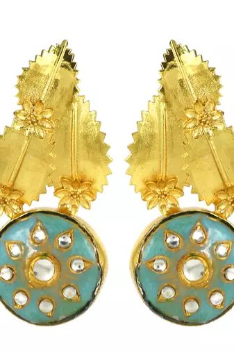 Gold finish vintage style earrings