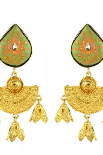 Gold finish handmade earrings