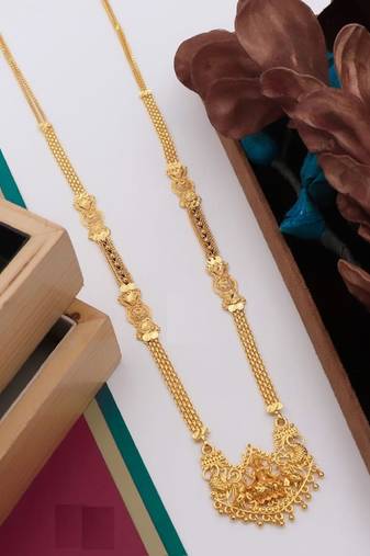Traditional  gold plated mangalsutra with earring