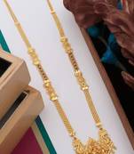 Traditional  gold plated mangalsutra with earring
