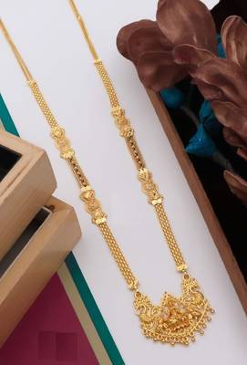 Traditional  gold plated mangalsutra with earring 2
