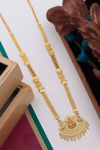 Traditional  gold plated mangalsutra with earring
