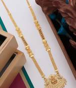 Traditional  gold plated mangalsutra with earring