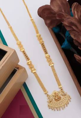 Traditional  gold plated mangalsutra with earring 4