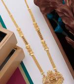 Traditional  gold plated mangalsutra with earring