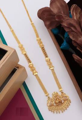 Traditional  gold plated mangalsutra with earring 2