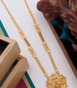 Traditional  gold plated mangalsutra with earring