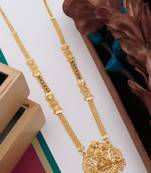 Traditional  gold plated mangalsutra with earring