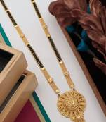Traditional  gold plated mangalsutra with earring