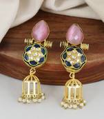 Gold finish vintage style earrings