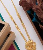 Traditional  gold plated mangalsutra with earring