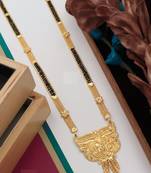 Traditional  gold plated mangalsutra with earring