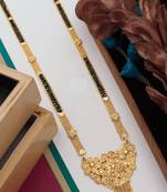 Traditional  gold plated mangalsutra with earring