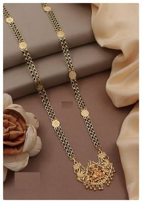 Traditional  gold plated mangalsutra with earring 3