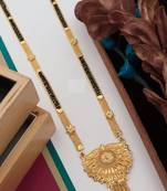 Traditional  gold plated mangalsutra with earring