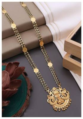 Traditional  gold plated mangalsutra with earring 2