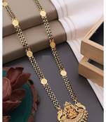 Traditional  gold plated mangalsutra with earring