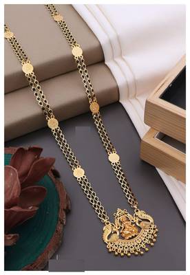 Traditional  gold plated mangalsutra with earring 3