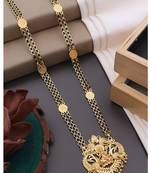 Traditional  gold plated mangalsutra with earring