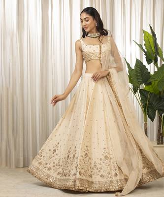 Cream Lehenga Set 1