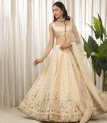 Cream Lehenga Set