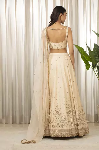 Cream Lehenga Set